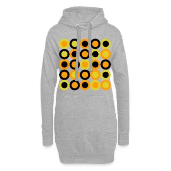geometric pattern - Hoodie-Kleid - Grau meliert - Vorne