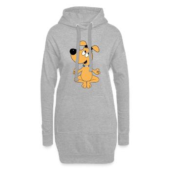 HUND - YOGA - PILATES - TIER - TIERISCH - Hoodie-Kleid - Grau meliert - Vorne