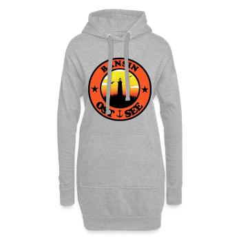 Leuchtturm Ostsee Bansin - Hoodie-Kleid - Grau meliert - Vorne