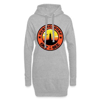 Leuchtturm Ostsee Heringsdorf - Hoodie-Kleid - Grau meliert - Vorne