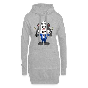 STINKTIER - ZAUBERER - TIER - KIND - BABY - Hoodie-Kleid - Grau meliert - Vorne