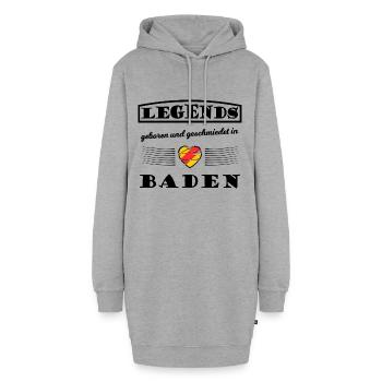 Die Legenden aus dem Badnerland - Hoodie-Kleid - Grau meliert - Vorne