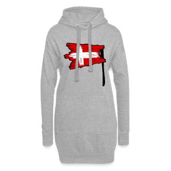 Les Danois - Sweat-shirt à capuche long Femme - gris chiné - Devant