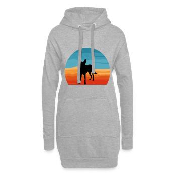 Carolina Dog Lover Silhouette Vintage Sunset - Sweat-shirt à capuche long Femme - gris chiné - Devant