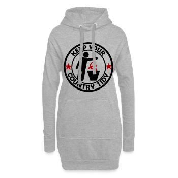 Der Kapitalist - Hoodie-Kleid - Grau meliert - Vorne