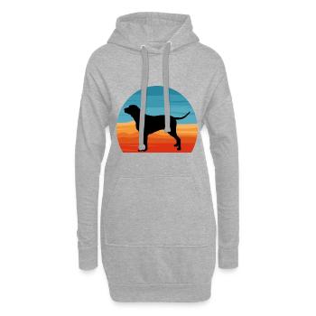 Grand Anglo Francais Tricolore Hundesilhouette - Hoodie-Kleid - Grau meliert - Vorne