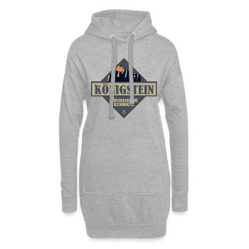 sächsische Schweiz Königstein - Hoodie-Kleid - Grau meliert - Vorne