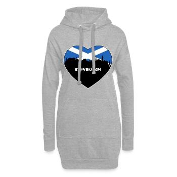 Edimbourg Écosse Flag Skyline Souvenir de voyage - Sweat-shirt à capuche long Femme - gris chiné - Devant