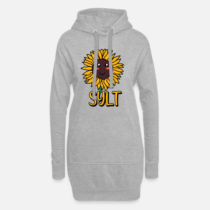 Sylt - Hoodie-Kleid - Grau meliert