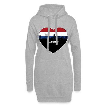 Almere Pays-Bas Flag Skyline Souvenir de voyage - Sweat-shirt à capuche long Femme - gris chiné - Devant