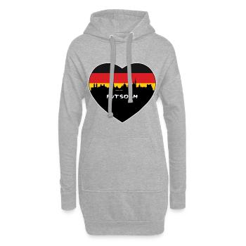 Potsdam Deutschland Flagge Skyline Reise Souvenir - Hoodie-Kleid - Grau meliert - Vorne