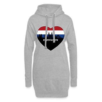 Eindhoven Pays-Bas Flag Skyline Souvenir de voyage - Sweat-shirt à capuche long Femme - gris chiné - Devant