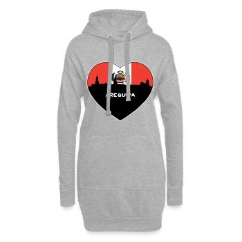 Arequipa Peru Flagge Skyline Reise Souvenir - Hoodie-Kleid - Grau meliert - Vorne