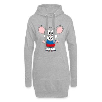 MAUS - INLINE SKATING - TIER - KIND - BABY - SPORT - Hoodie-Kleid - Grau meliert - Vorne