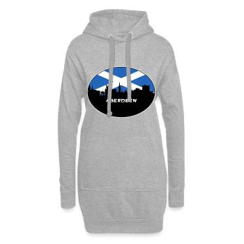 Aberdeen Schottland Flagge Skyline Reise Souvenir - Hoodie-Kleid - Grau meliert - Vorne