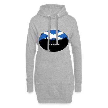 Glasgow Schottland Flagge Skyline Reise Souvenir - Hoodie-Kleid - Grau meliert - Vorne