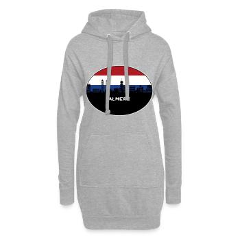 Almere Pays-Bas Flag Skyline Silhouette Voyage - Sweat-shirt à capuche long Femme - gris chiné - Devant