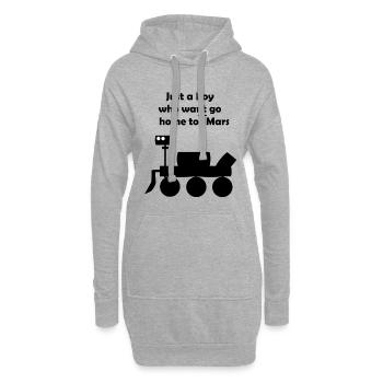 Retour sur Mars - Sweat-shirt à capuche long Femme - gris chiné - Devant