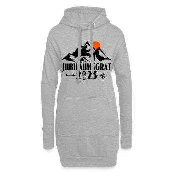 Jubiläumsgrat 2023 - Hoodie-Kleid - Grau meliert - Vorne
