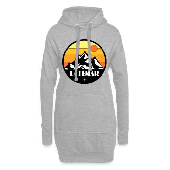 Latemar, Tyrol du Sud - Sweat-shirt à capuche long Femme - gris chiné - Devant