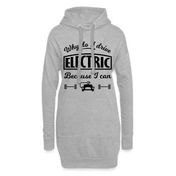 Die Autos und der Klimawandel - Hoodie-Kleid - Grau meliert - Vorne