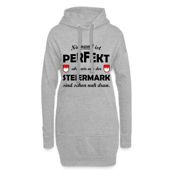 In der Steiermark zuhause - Hoodie-Kleid - Grau meliert - Vorne