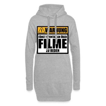 Filmfreunde Filmliebhaber Film Sprüche Lustige - Hoodie-Kleid - Grau meliert - Vorne