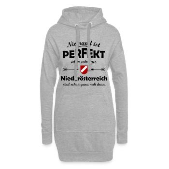 Daheim in Niederösterreich - Hoodie-Kleid - Grau meliert - Vorne