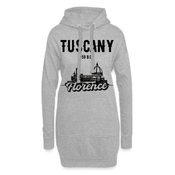 Florenz Toskana Urlaub Geschenk - Hoodie-Kleid - Grau meliert - Vorne