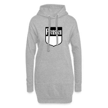 Preussen Wappen schwarz weis - Hoodie-Kleid - Grau meliert - Vorne