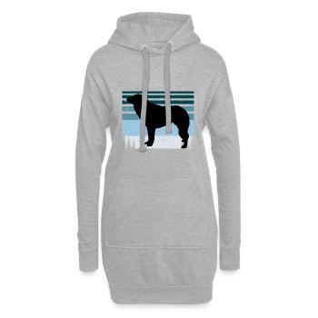 Aidi Dog Silhouette Vintage Sunset pour les amoureux des chiens - Sweat-shirt à capuche long Femme - gris chiné - Devant