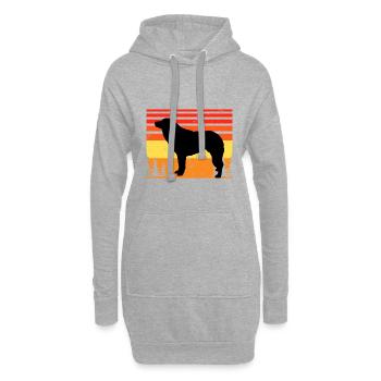 Aidi Dog Silhouette Vintage Sunset pour les amoureux des chiens - Sweat-shirt à capuche long Femme - gris chiné - Devant