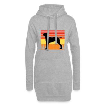 Ariege Pointer Hund Lover Silhouette Vintage Sonnenuntergang - Hoodie-Kleid - Grau meliert - Vorne