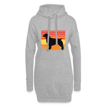 Boykin Spaniel Dog Lover Silhouette Vintage Sunset - Sweat-shirt à capuche long Femme - gris chiné - Devant