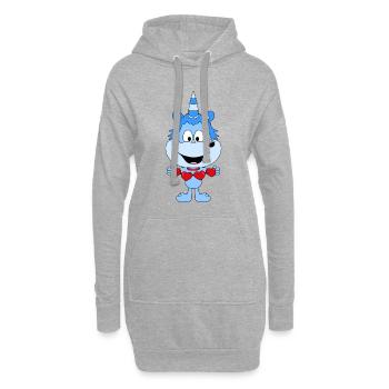 EINHORN - LIEBE - LOVE - KIND - BABY - VERLIEBT - Hoodie-Kleid - Grau meliert - Vorne