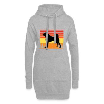 Kangal Dog Lover Silhouette Vintage Sunset - Sweat-shirt à capuche long Femme - gris chiné - Devant