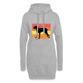 Grand Anglo Francais Blanc Et Orange Dog Lover - Sweat-shirt à capuche long Femme - gris chiné - Devant