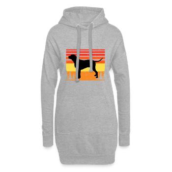 Grand Anglo Francais Tricolore Hundesilhouette - Hoodie-Kleid - Grau meliert - Vorne