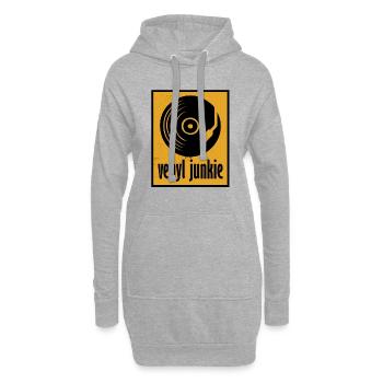 venyl junkie - Hoodie-Kleid - Grau meliert - Vorne