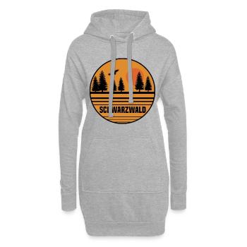 Schwarzwald Sonnenuntergang - Hoodie-Kleid - Grau meliert - Vorne