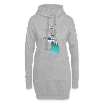 WASSERRATTE - SURFER - WELLENREITER - WASSERSPORT - Hoodie-Kleid - Grau meliert - Vorne