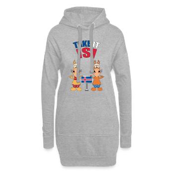 PFERDE - ISLANDPFERDE - ISLÄNDER - TAKE IT ISI - Hoodie-Kleid - Grau meliert - Vorne