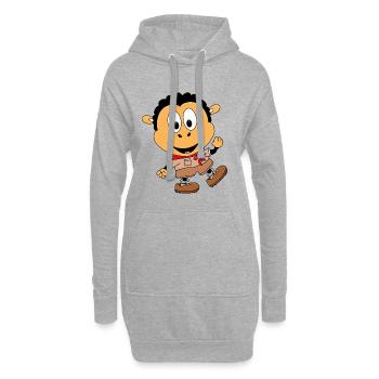SCHWARZES SCHAF - WANDERN - BERGE - PFADFINDER - Hoodie-Kleid - Grau meliert - Vorne