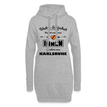 Karlsruhe - Hoodie-Kleid - Grau meliert - Vorne