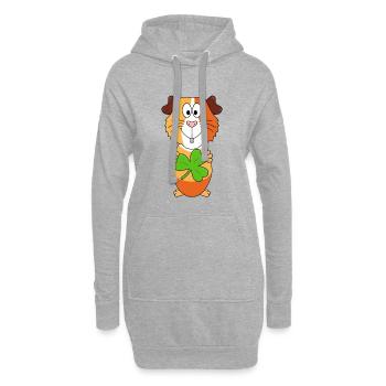 KLEEBLATT - MEERSCHWEINCHEN - TIER - TIERISCH - Hoodie-Kleid - Grau meliert - Vorne