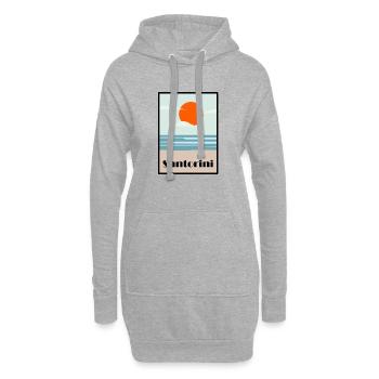 Santorini See Meer art deco - Hoodie-Kleid - Grau meliert - Vorne