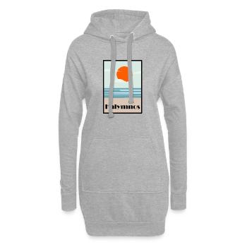 kalymnos See Meer art deco - Hoodie-Kleid - Grau meliert - Vorne