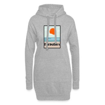 karpathos See Meer art deco - Hoodie-Kleid - Grau meliert - Vorne