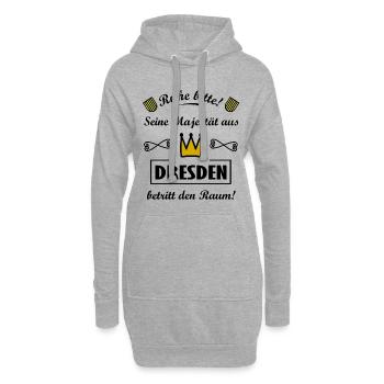Die Dresdner - Hoodie-Kleid - Grau meliert - Vorne