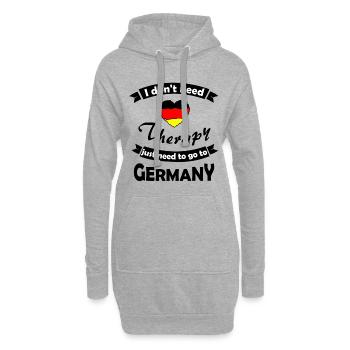 Zuhause in Germany - Hoodie-Kleid - Grau meliert - Vorne